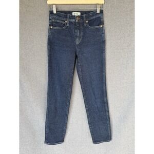 Madewell Jeans Women's 26‎ Stovepipe Mid Rise Stretch Dark Wash